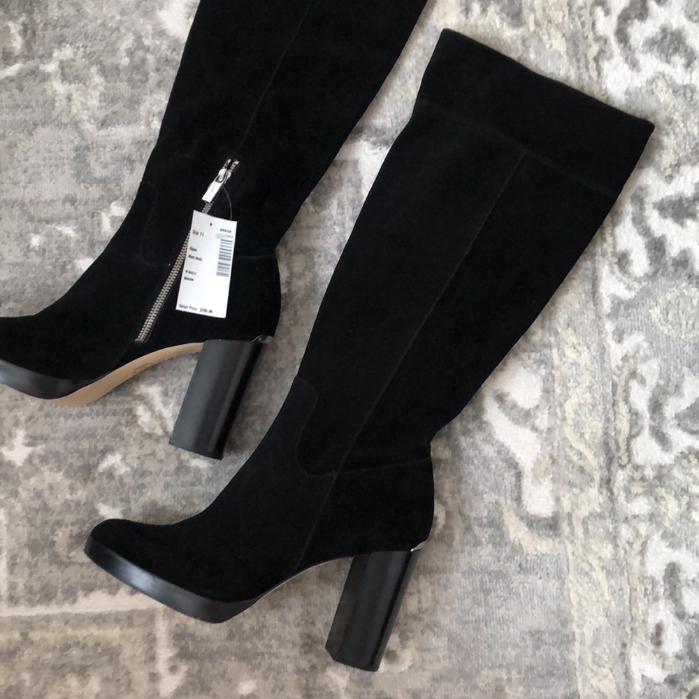 MICHAEL KORS black genuine suede Regina Boots - Picture 4 of 15